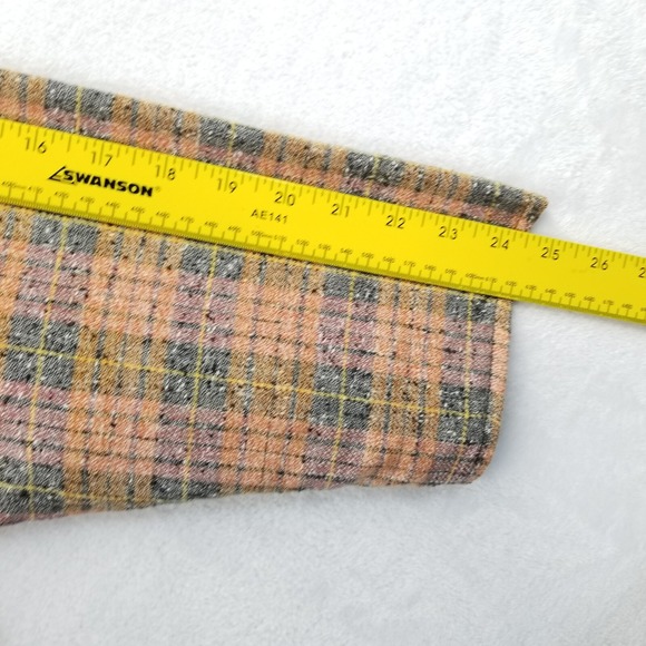 Vintage Alex Kim Jacket Women 2X Plaid Beaded Art to Wear Mandarin Collar Blazer - Picture 10 of 10